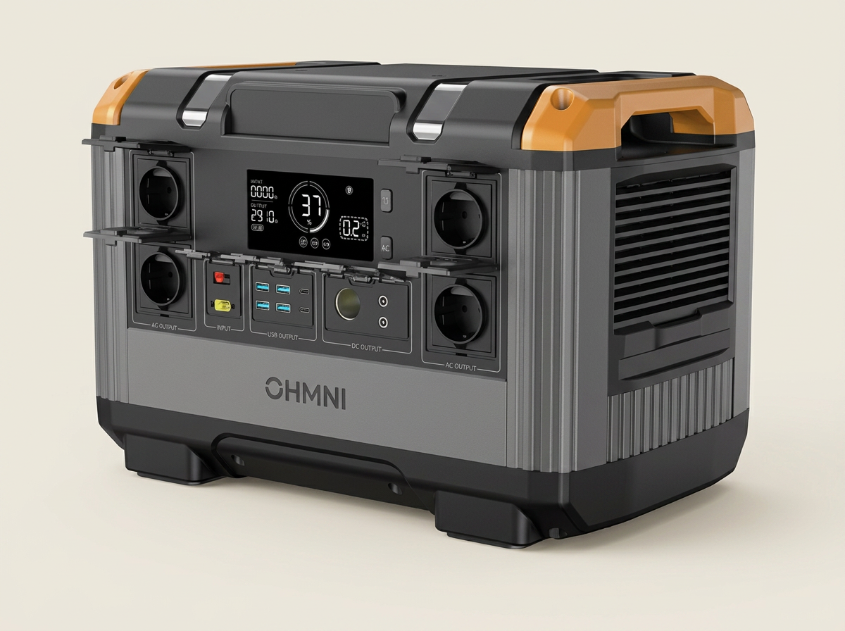 Ohmni Trek 2000 powerstation: 2.016 Wh, 2.400 W en vier geaarde stopcontacten
