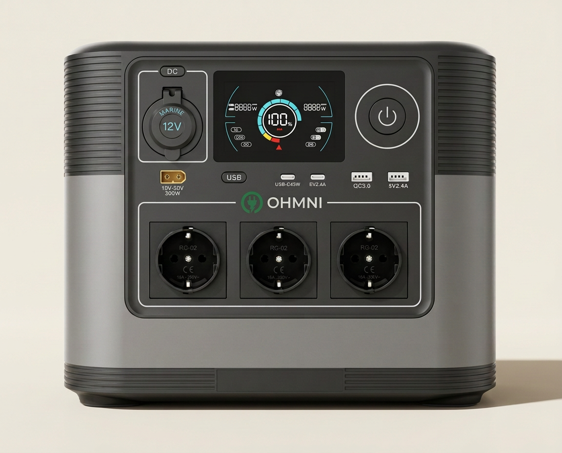 Ohmni Trek 1000 powerstation: 1.008 Wh, 1.200 W, UPS en 1,5 uur laden